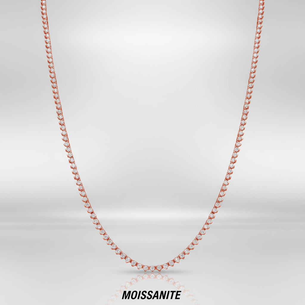 שרשרת טניס מוסונייט mosi008-3mm-12ct–2-M