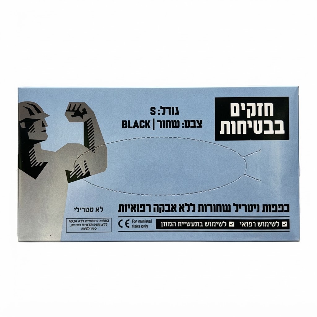 כפפות ניטרל שחורות מידה S