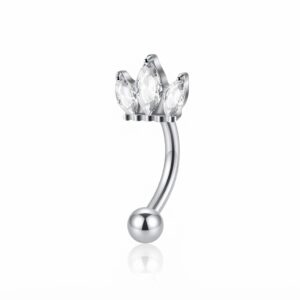 2 יח' - בארבל גבה Lumipierce  lpeb001-1.2*8*3mm -