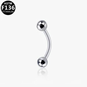 6 יח' - בארבל מעוקל Lumipierce  lpeb003-1.2*14*3mm -