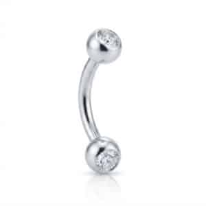 6 יח' - בארבל מעוקל Lumipierce  lpeb004-1.2*10*3mm -